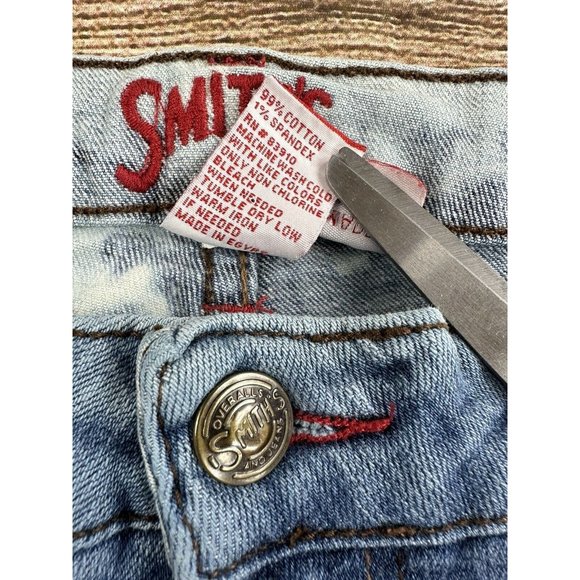Smiths Acid Wash Straight Leg Jeans Women Size 10 Denim Casual Pants - Stretch - Picture 5 of 9